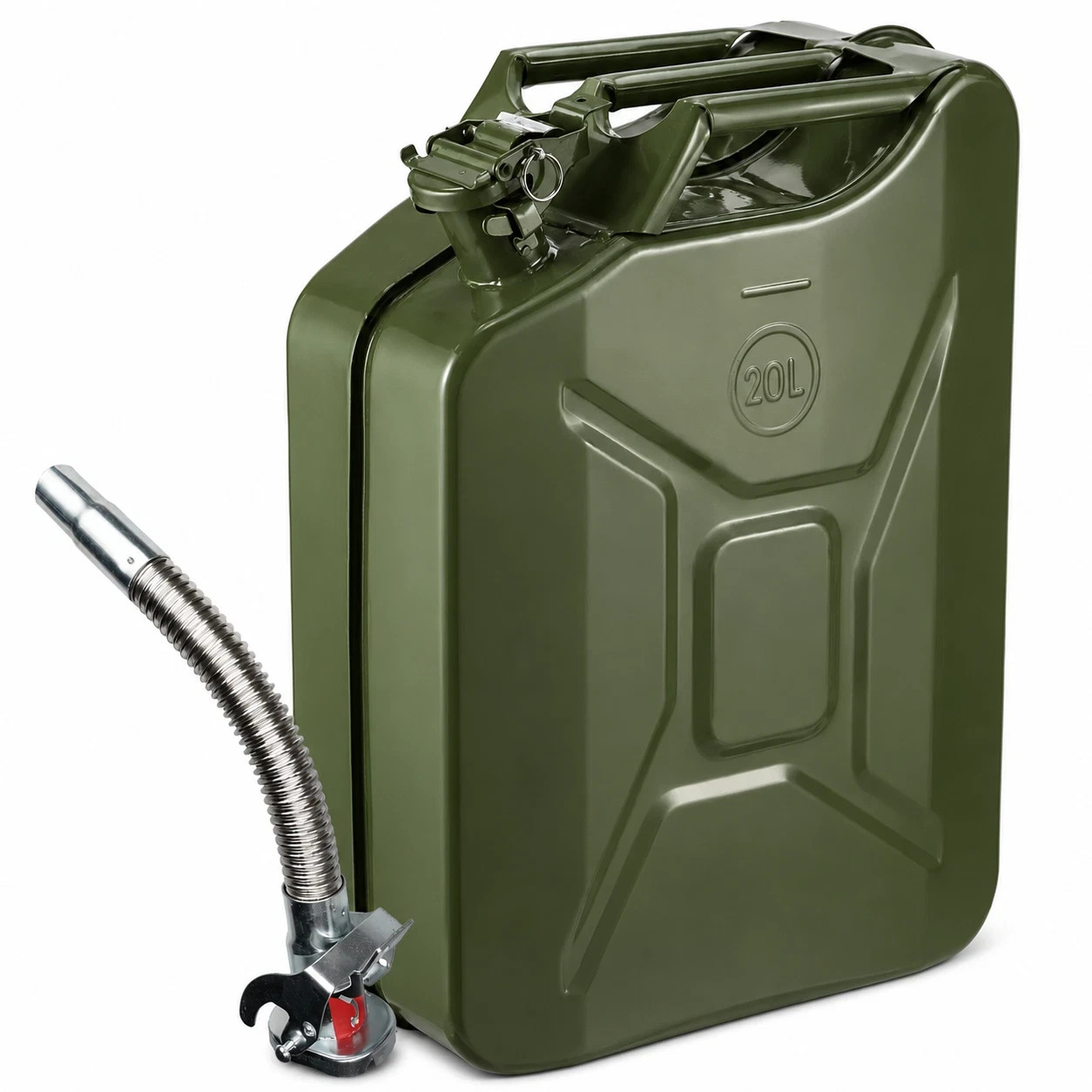 Autojack Green Metal Petrol Jerry Can 20L Diesel Jerry Can 20L With Flexi Spout | Diesel Jerry Can 20L, With Flexi Spout - Image 2