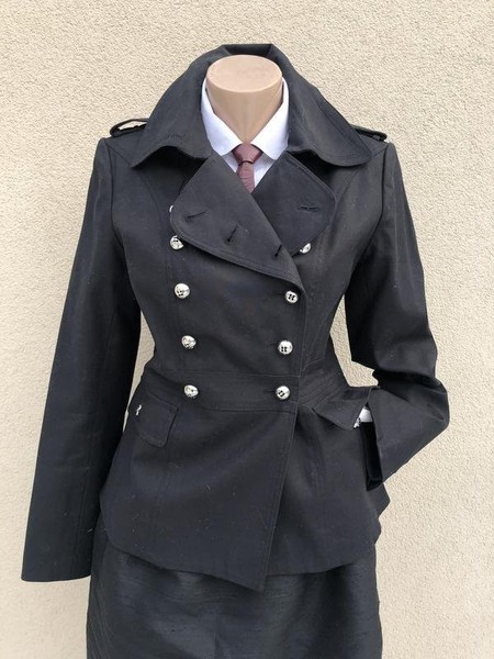 Women Navyboot Jacket Black Cotton 42 / XL / 50