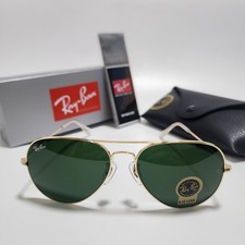 Ray-Ban RB3025 Aviator Sonnenbrille &ndash; Goldrahmen, gr&uuml;ne Glasgl&auml;ser, 58 mm