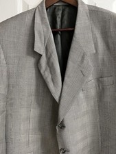Karl Lagerfeld Men's Sport Coat Gray Glen Check 46R