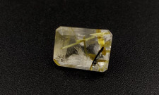 2.40 Carat Rutilated Quartz Emerald Shape 9X6.6X5.5mm Faceted Cut W106