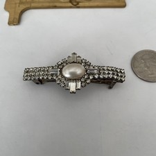 VTG Rhinestone Hair Clip Made In France