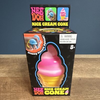Schylling Nee Doh Nice Cream Cone Squish Toy Pink Ages 3+ 26040NAB