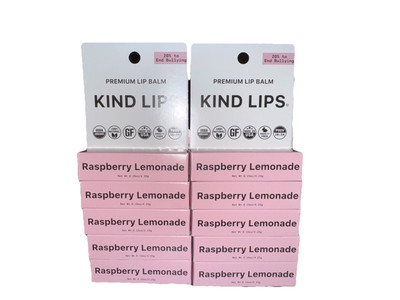 Lot Of 10 Kind Lips Chapstick Lip Balm Natural Raspberry Lemonade Gluten Free