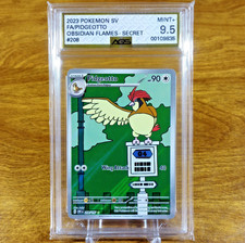 Pokemon Obsidian Flames Pidgeotto 208/197 AGS Mint+ 9.5 FA Holo Secret Rare 2023