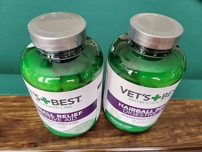 Vet's Best Hairball Relief Digestive Aid 360 Chewable Tablets All Cats Exp 12/29