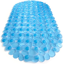 Pebbles Bathtub Shower Mat Non-Slip Vinyl 27x14 Inch Safe Cushioned Drainage