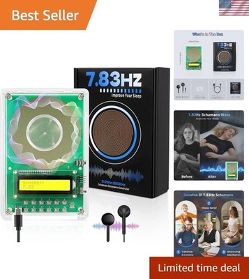 Portable 7.83Hz Frequency Generator with LCD for Relaxation & Sleep Enhancement