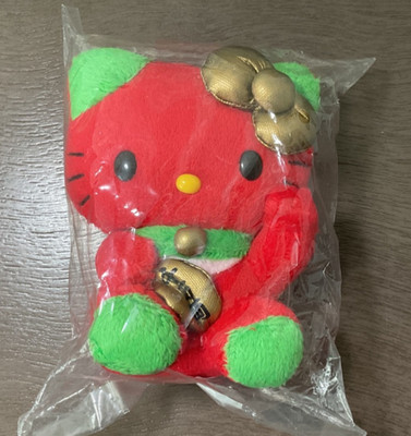 Sanrio 2012 Hello Kitty Lucky Cat Red Mini Plush New Unused