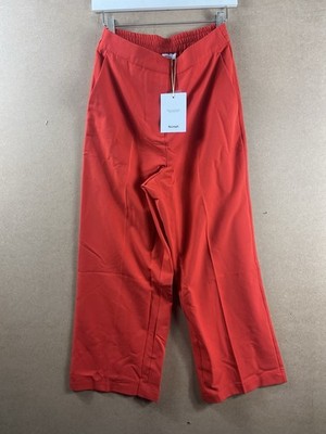 Numph Ladies Cherry Tomato Smart/casual Trousers Polyester Eu 36 Uk S/10