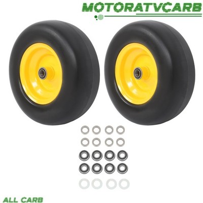 ALL-CARB 13x5.00-6 Flat Free Lawn Mower Tire and Wheel Equipment Black&Yellow