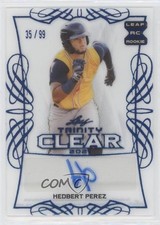 2021 Leaf Trinity Clear Auto Platinum /99 Hedbert Perez #CA-HP1 Auto 0rm6