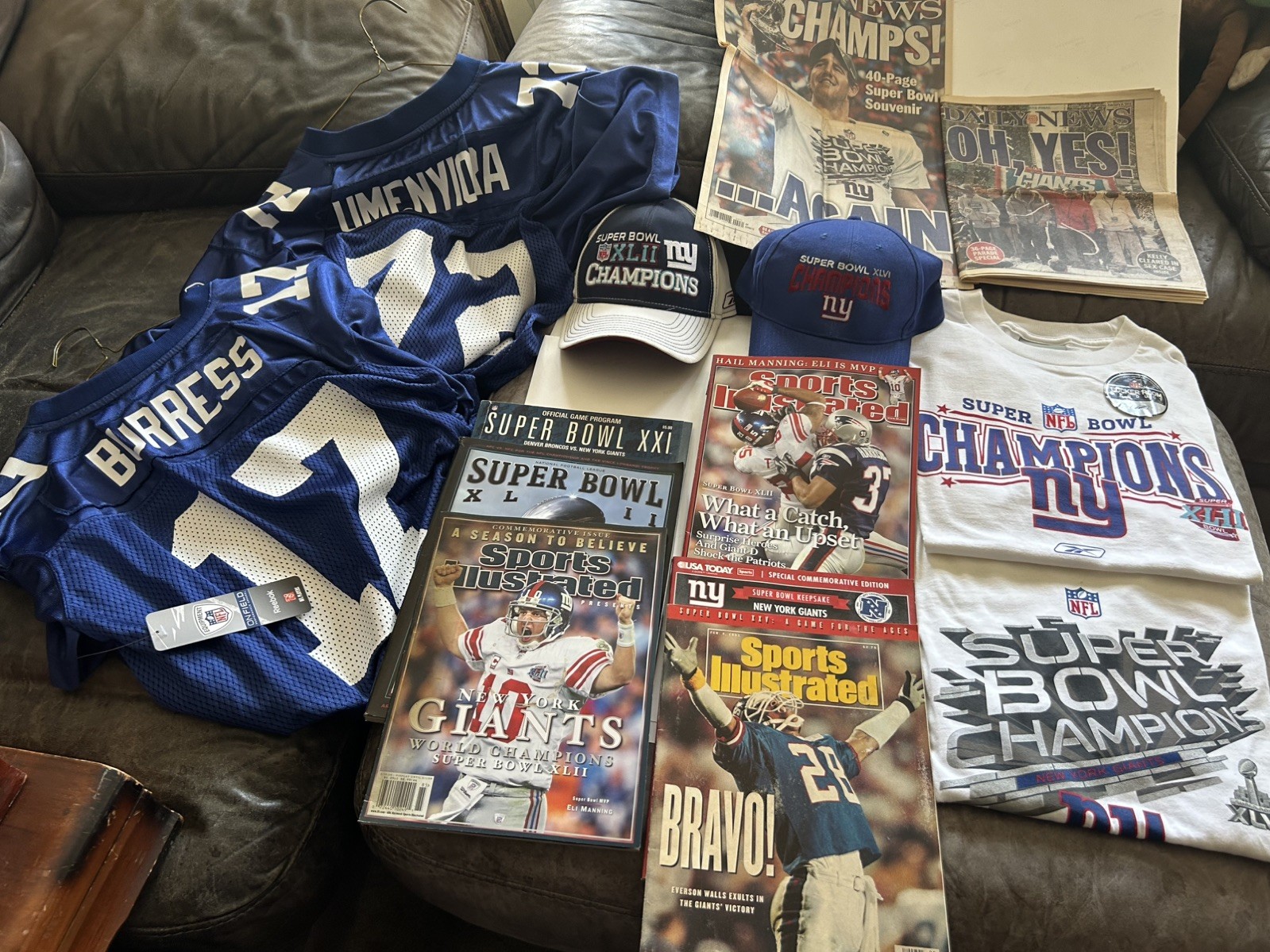 Ultimate NY Giants SB Championship Collection-Caps Tees SB Programs & More