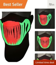 Halloween LED Mask, Sound Reactive Scary Mask for Cosplay Rave EDC