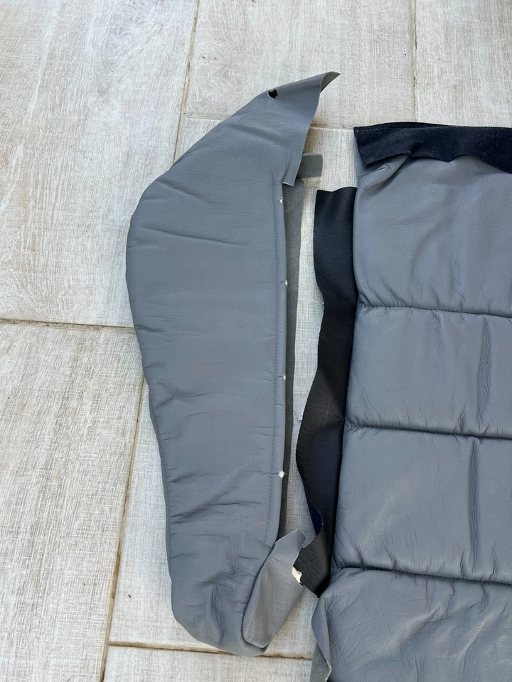 New Nos Bmw 5 E34 Genuine Front Sport Seat Cover Leather Backrest Silbergrau - Image 4 of 4