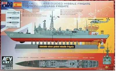 AFV Club 1/700 ADELAIDE-Class Guided Missile Frigate & SANTA MARI #SE 70011 USA