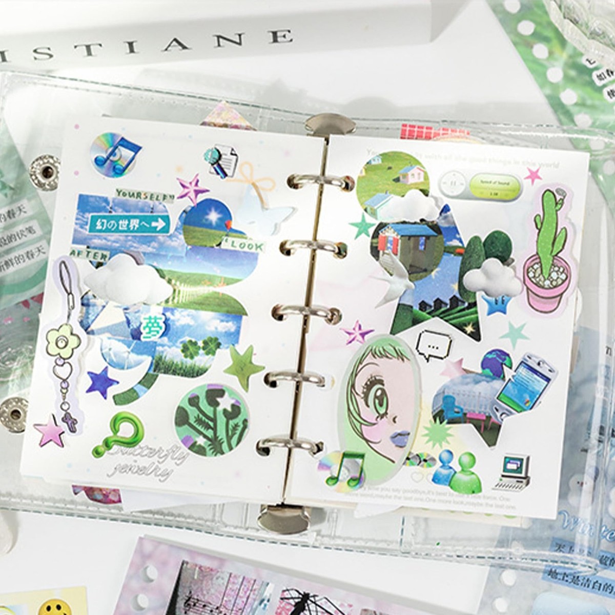 Japanese Sticker Book - 30 Sheet Sticker Book for Journaling