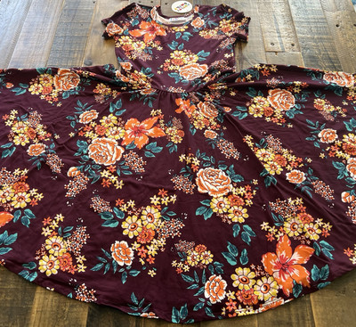 Dot Dot Smile size 8/10 girls floral Cap sleeve twirl dress new