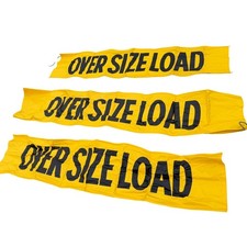 Wide Load Over Size Load Banners Yellow Safety Trucking Sign Set of 3 Signage