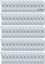120 PK of Yacht & Smith Men's Wholesale Bulk Cotton Socks, Size 10-13 (White)