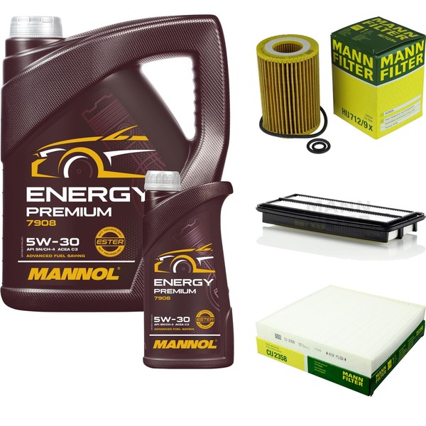 Mann Inspektionspaket 6L Mannol Energy Premium 5W-30 FüR Honda Accord Viii Kombi-image