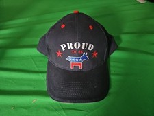 Proud To Be A Democrat American Flag Donkey Baseball Cap Hat Made In The USA