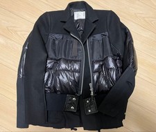 USED SACAI CLASSIC DOCKING JACKET, DOWN FABRIC BLOUSON VERYGOOD
