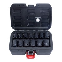 "13Tlg 1/2\" Schlagschrauber Nuss Set, Kurze Metrische 6-Kant 10-24Mm,Crmo Stahl"