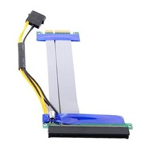 CY PCI-E Express 4X to 16x Flex Cable Riser Card Extender PCIe X4 to X16 Cable