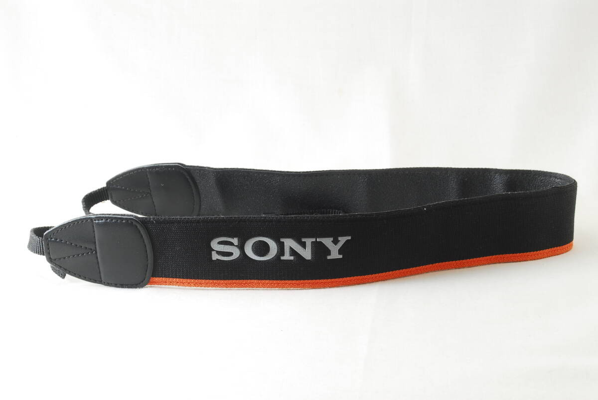 Sony Alpha 4cm Wide Camera Strap Black Grey Orange 61.5cm Long Pre-Owned