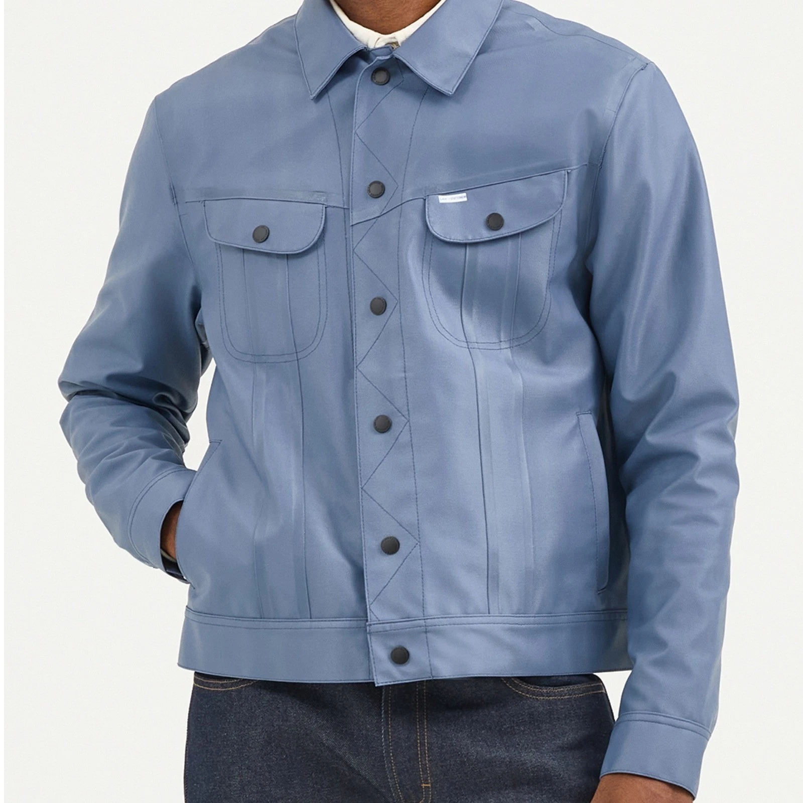 NWT Lee x Stutterheim Mens Storm Rider Jacket Ash Blue Waterproof Raincoat Large
Opens in a new wind