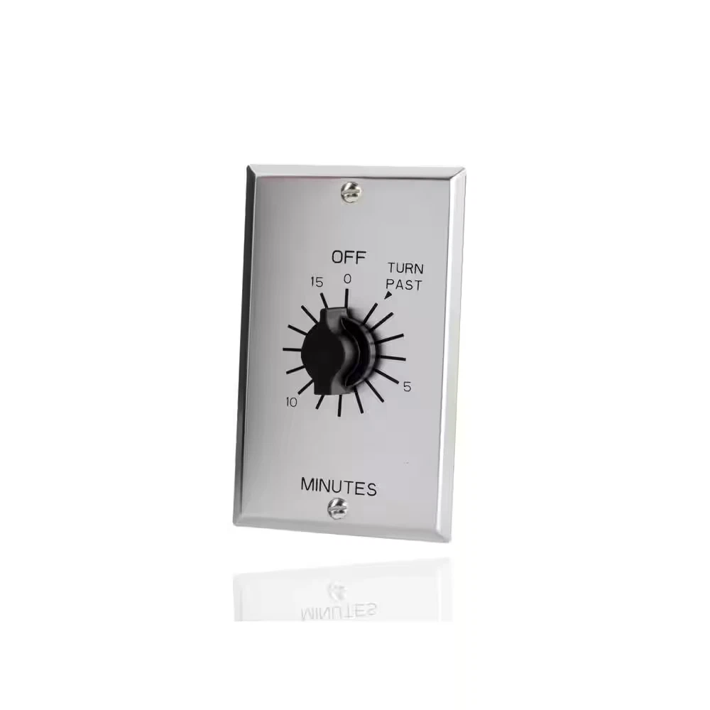 In-Wall Spring Wound 15-Minute Indoor Commercial Grade Mechanical Interval Timer