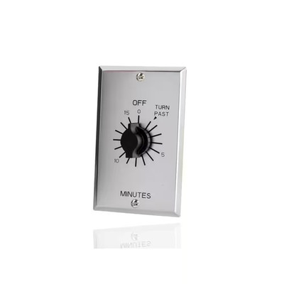 In-Wall Spring Wound 15-Minute Indoor Commercial Grade Mechanical Interval Timer