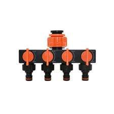 4-way Garden Hose Splitter Shut Off Valves Garden Irrigation Hose Splitter