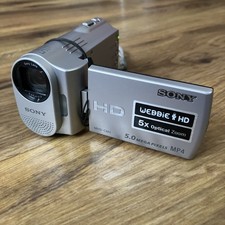 Vintage Sony Webbie Handheld HD Camcorder Y2k SD Card Battery Charger Tested 