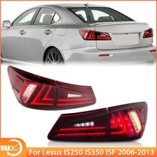 Led Tail Lights For Lexus Is250 Is350 Isf 2006-2013 Red Lens Rear Lamp Kit