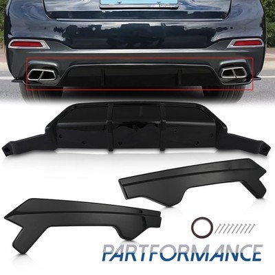 Rear Bumper Diffuser For 2017-2023 BMW G30 M Sport 3D Style Lip Gloss Black