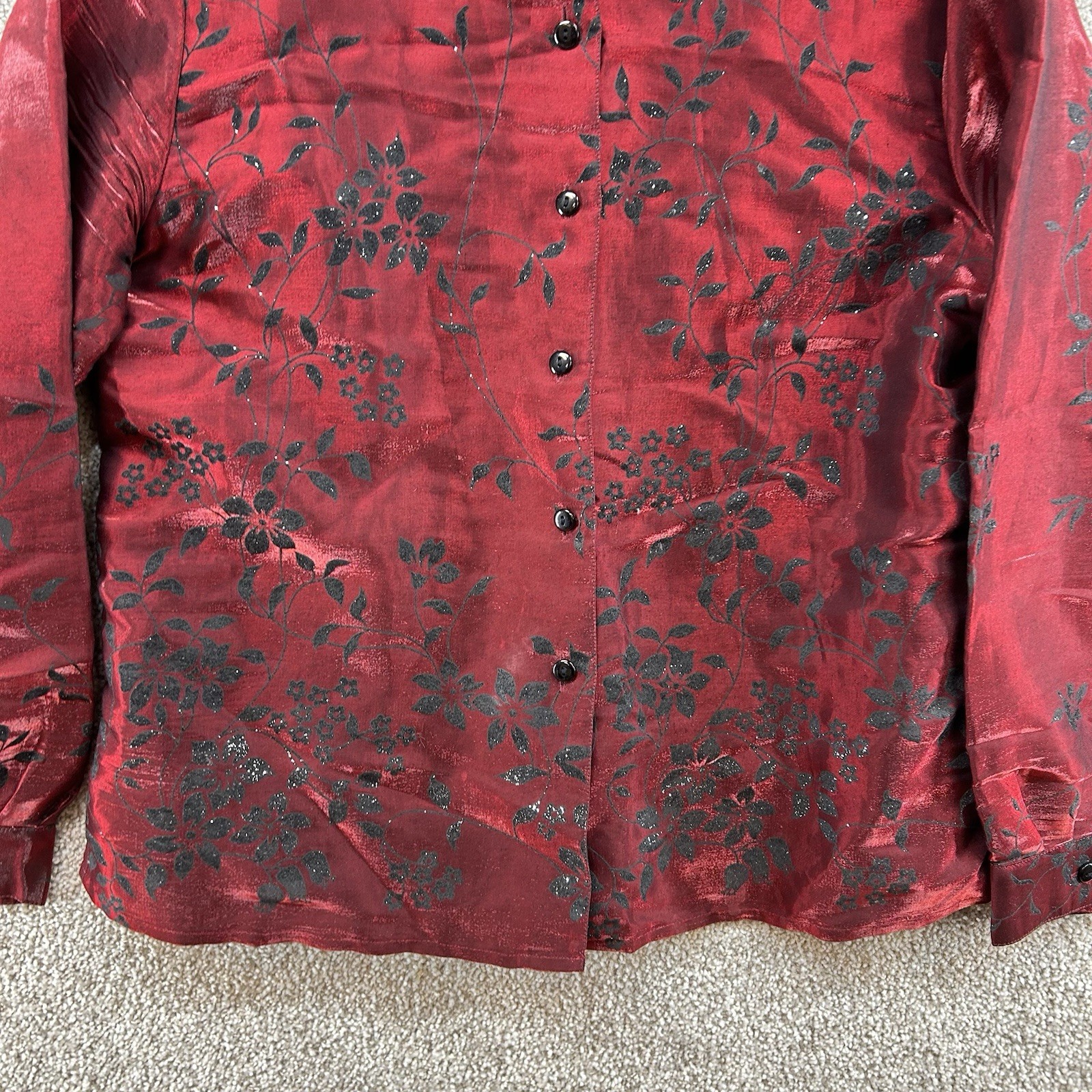 Notations Women's Button Up Size Medium Petite Re… - image 3