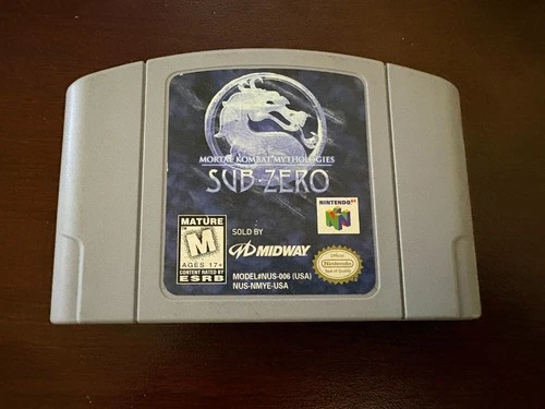 Mortal Kombat Mythologies: Sub-Zero, Nintendo 64 Video Game, 1997, Tested