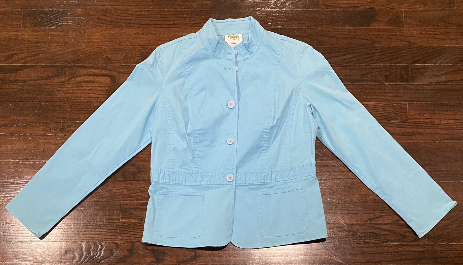 Talbots Women's Button Front Blue Jacket Size 12 … - image 7