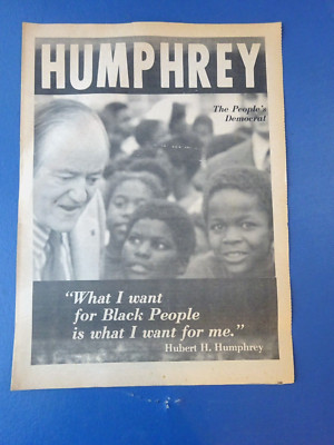1968 Hubert Humphrey Newspaper, Want I Want for Black People