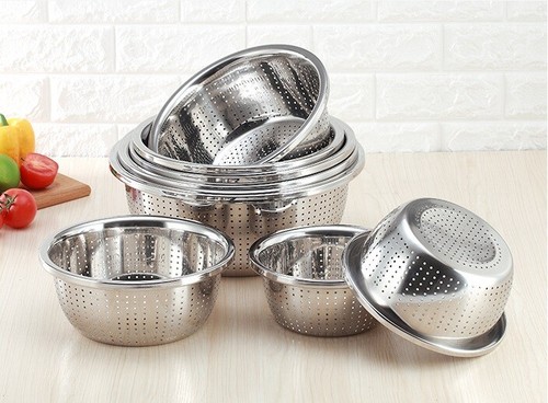 Jicyor Edelstahl-Sieb Set | 2-teiliges Küchensieb Für Nudeln & Feinfilter