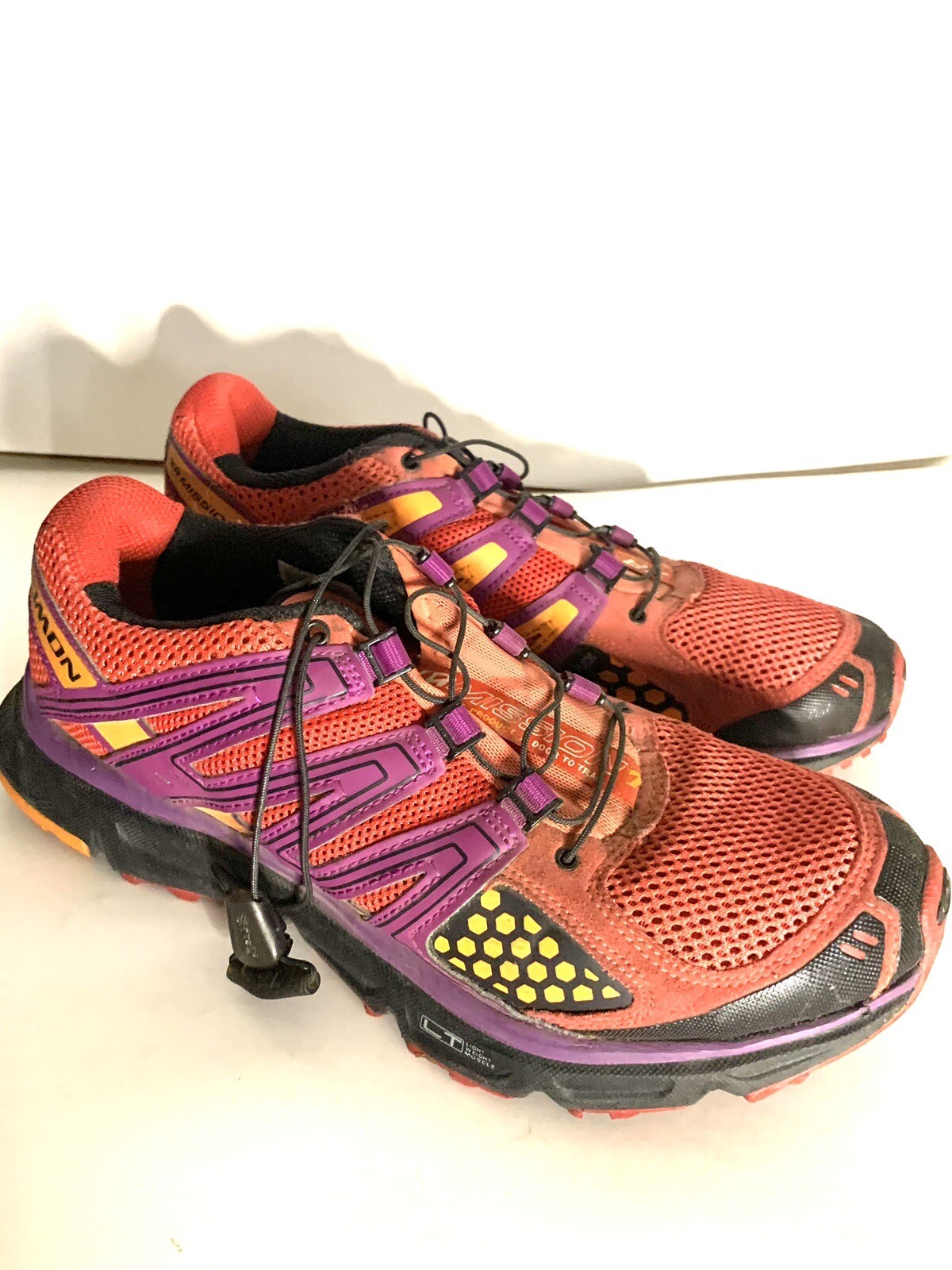 Salomon XR Mission 1 scarpe da trail running da donna taglia 7 5 rosso viola 355483