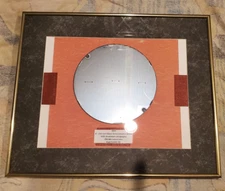 VTG 1999 Brass Frame 18.5" x 15" Framed IBM 8" 200mm Silicon Semiconductor Wafer
