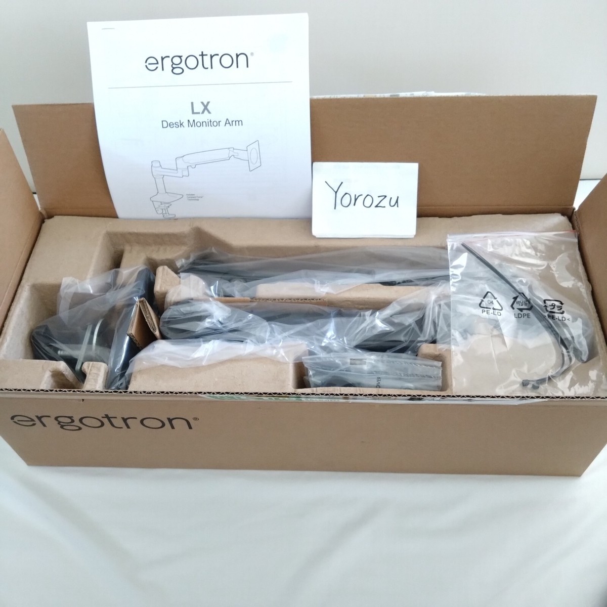 New Ergotron LX Desk Mount Monitor Arm Matte Black FedEx | eBay