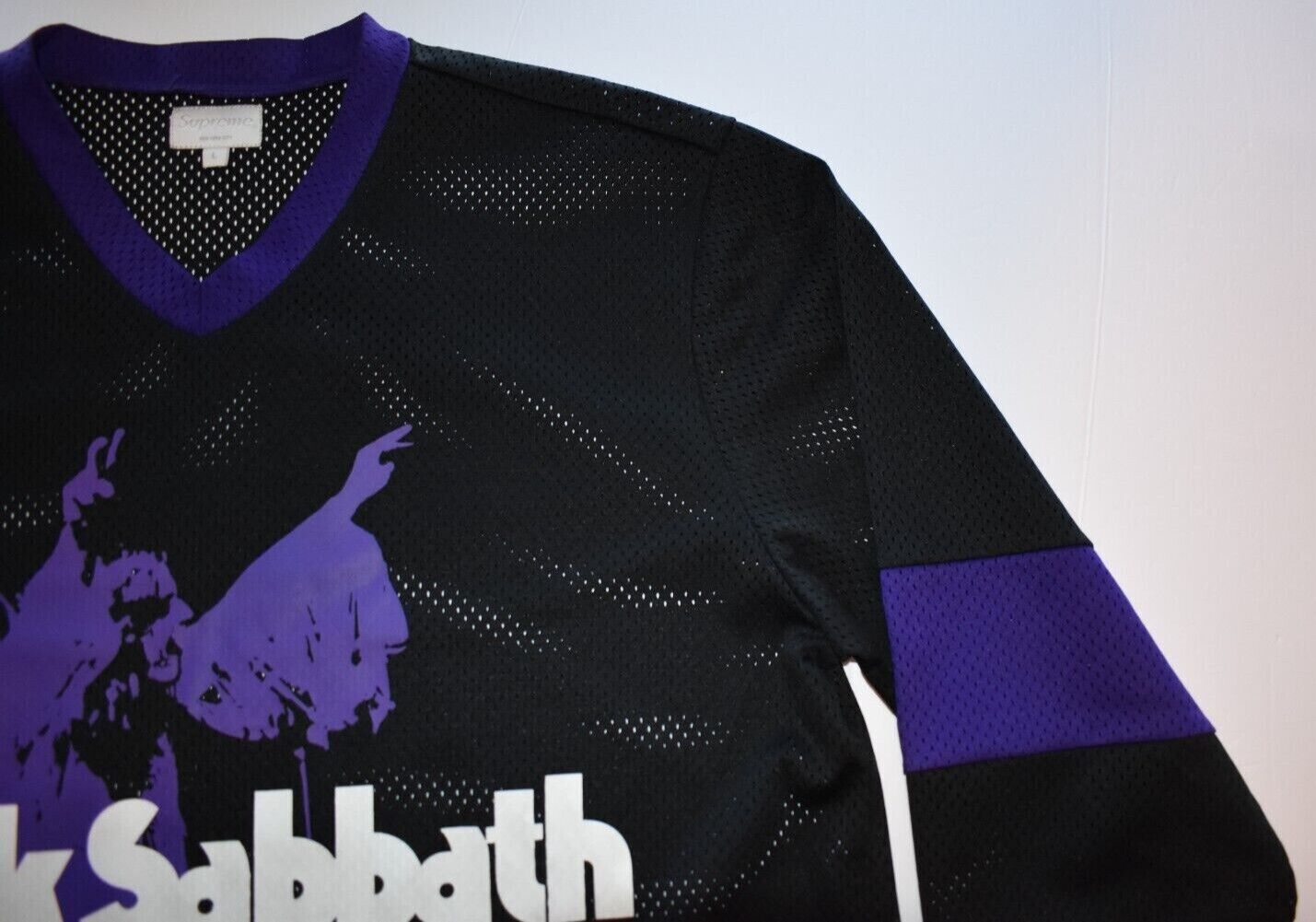 Supreme x Black Sabbath Hockey Jersey, Black/Purp, Sz Large (L), RARE, DS,  Ozzy