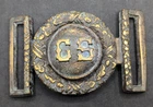 Civil War Confederate Staff officer two-piece interlocking belt buckle