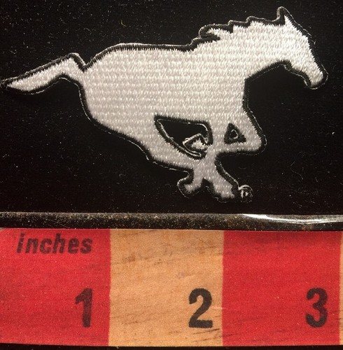 Horse Race Patch ~ White Horse In Racing Pose ~ Equestrian 66WN