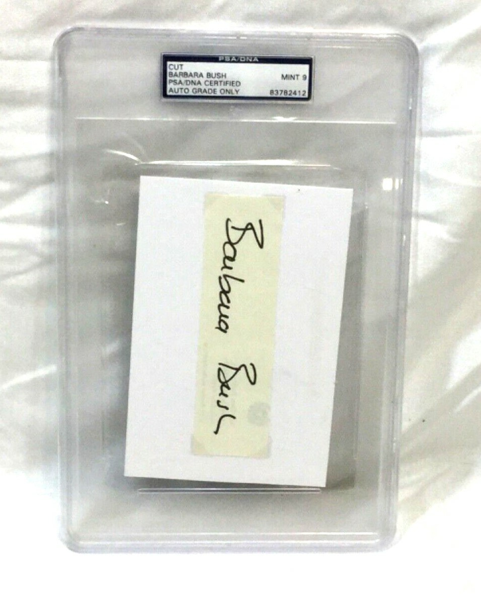 Barbara Bush Presidential First Lady Signed Cut Signature
