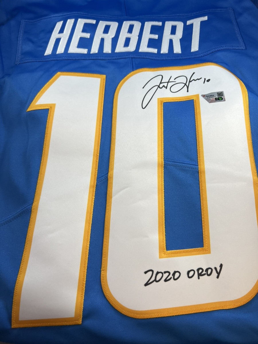 Oroy Chargers 2020 Jersey Justin Herbert Signed San Diego Chargers